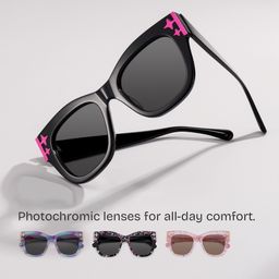 Minfia Square Black Glasses0