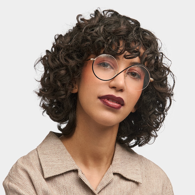 Flozif Round Black Glasses