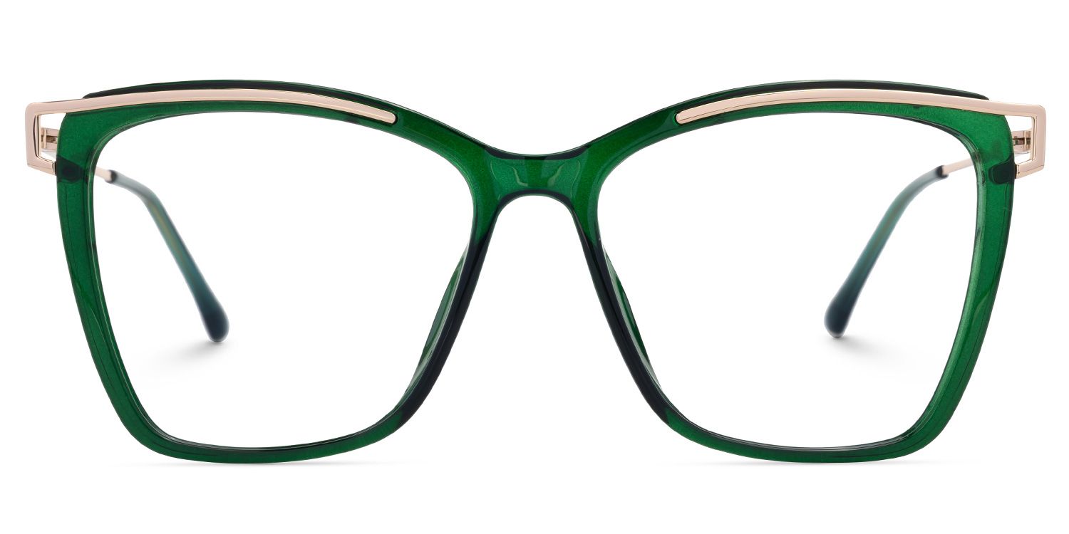 Krystle Square Green Thin Frames Glasses | ZEELOOL0