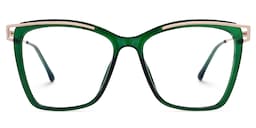 Krystle Square Green Glasses0