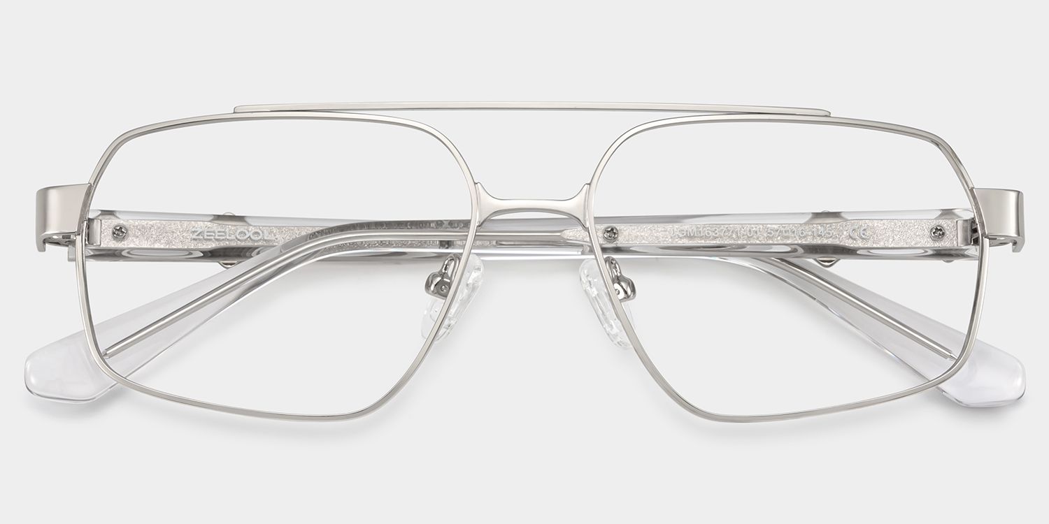 Sterling Eyeglasses in Aviator Silver Frame | ZEELOOL2