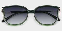 Rodz Dark-Green Square Sunglasses1
