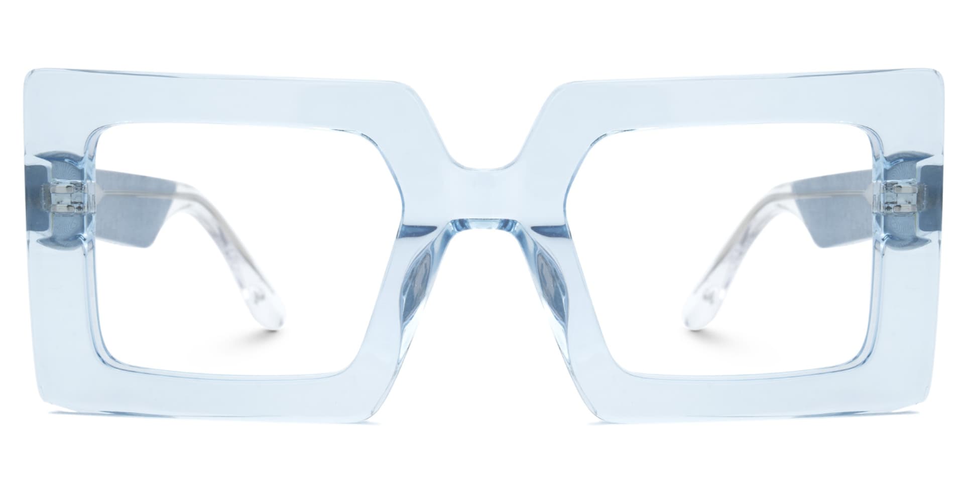 Tiffaney Transparent Blue Frames with Blue Denim Temples0