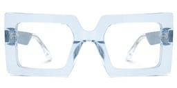 Tiffaney Square Blue Glasses0