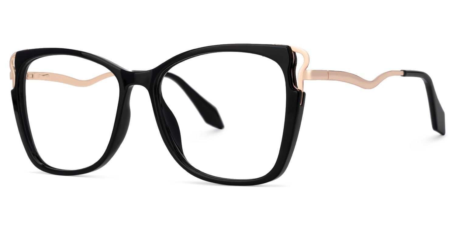 Farria Square Mixed Material Frame Glasses -Zeelool1