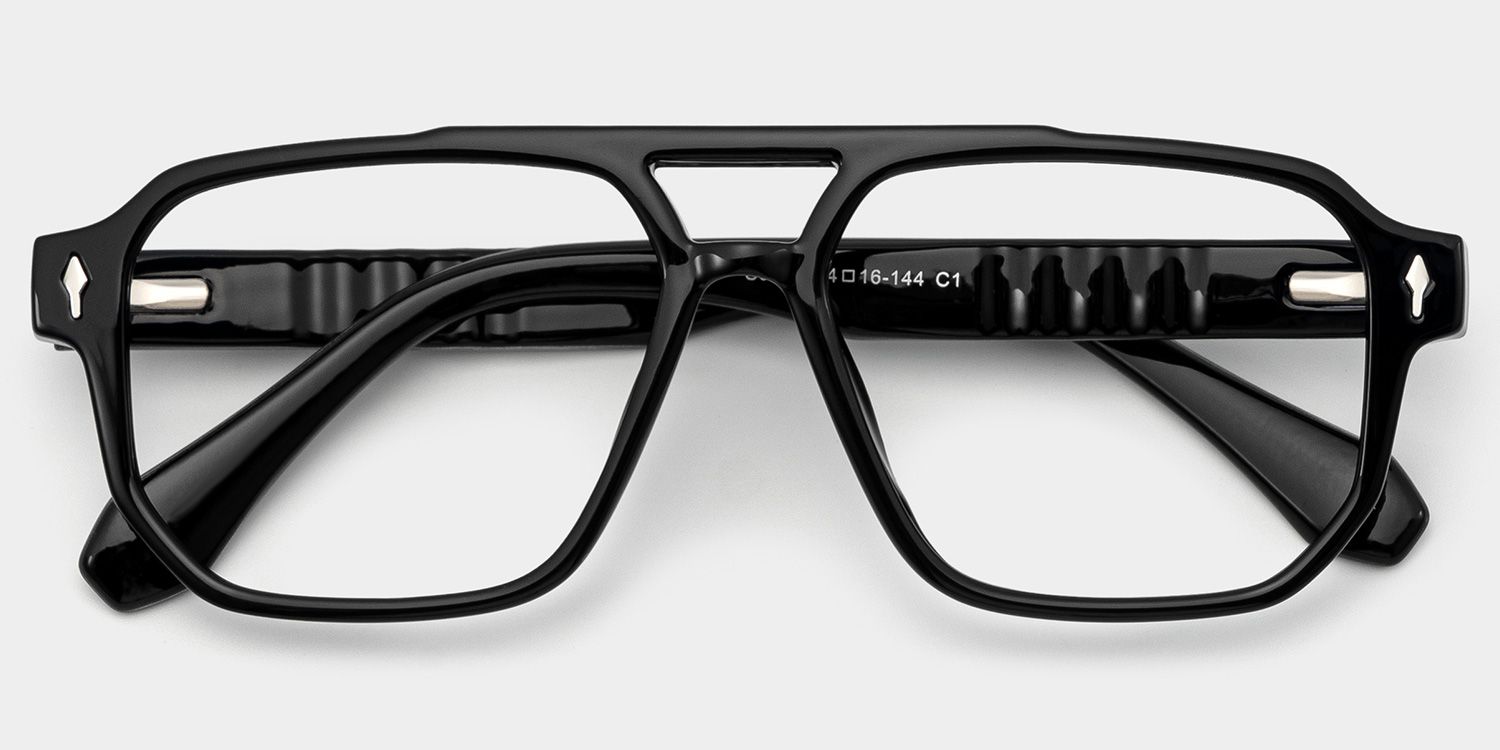 Colton Black Frame Glasses with Aviator Frame Online | ZEELOOL