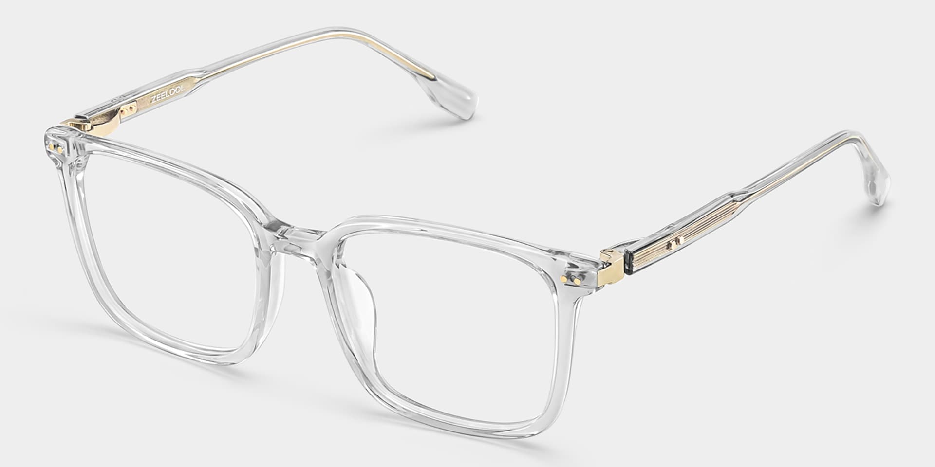 Zoe Crystal Frame Glasses with Square Frame Online | ZEELOOL6