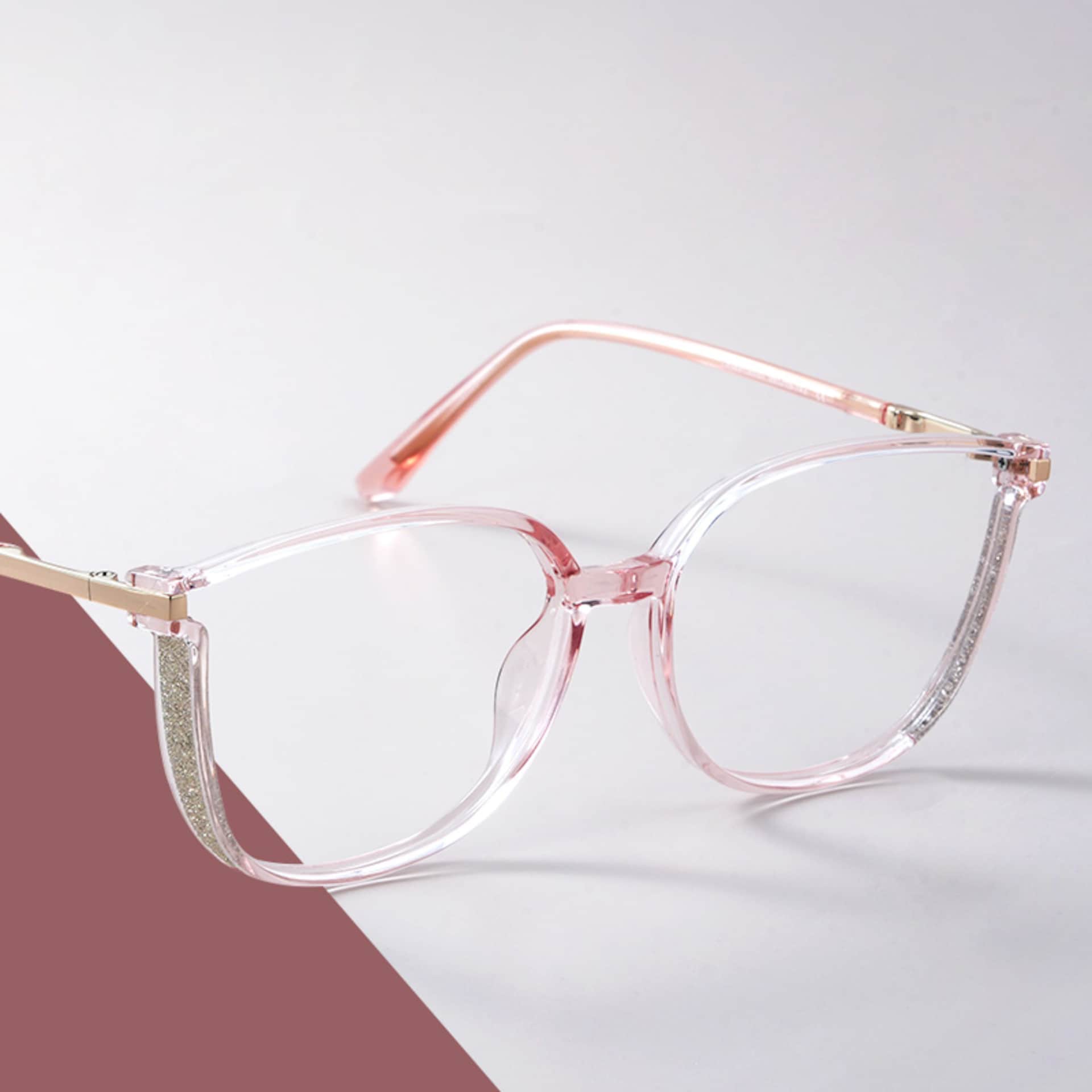Rodz Light Pink Square Frame Glasses | Zeelool0