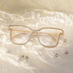 Shine Gold Square Glasses0