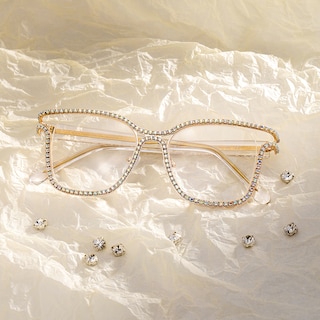 Shine Square Gold Glasses0
