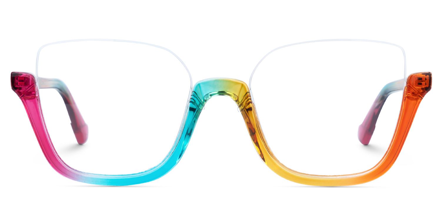 Kellina Square Colorful Glasses | Zeelool Glasses0