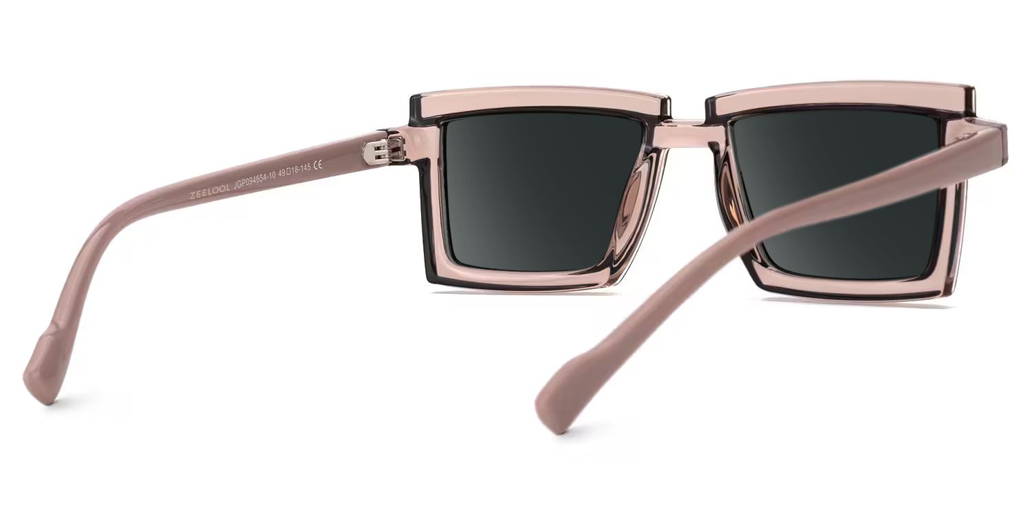 Zephyr Brown Rectangle Sunglasses, Cyberpunk Eyeglasses3