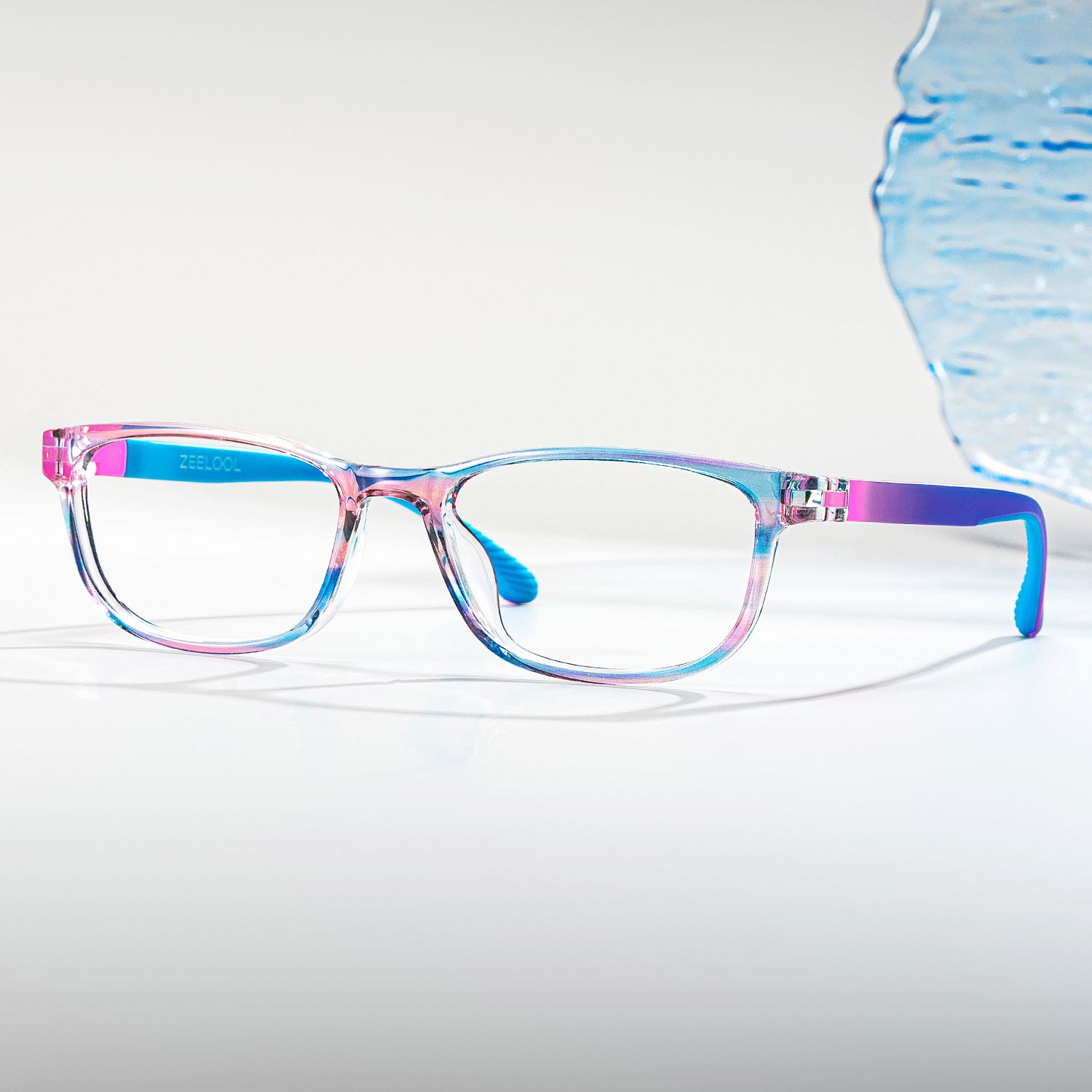 Robin Rectangle Blue Pink Frame Eyeglasses for Pre-tweens0