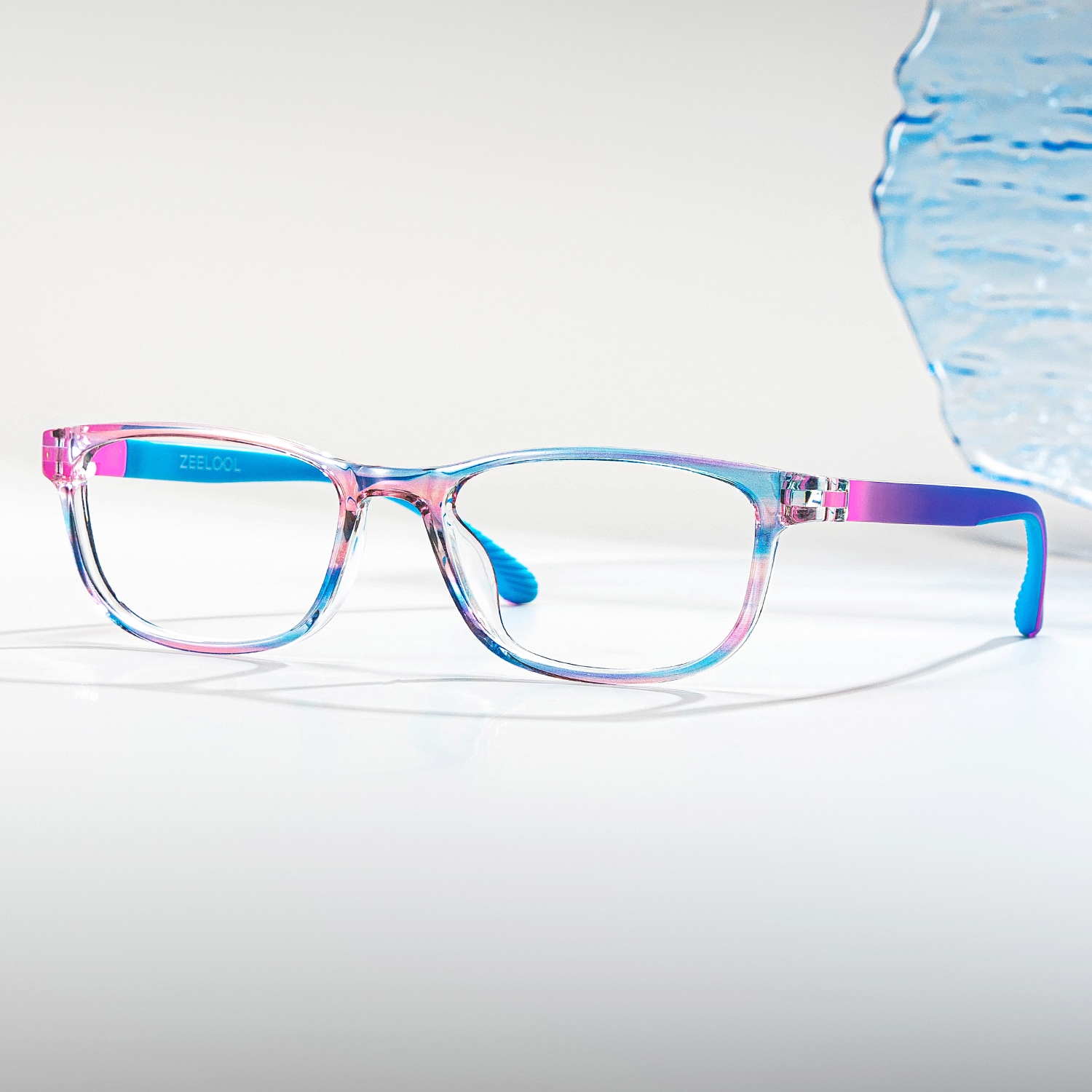 Robin Rectangle Blue Pink Glasses