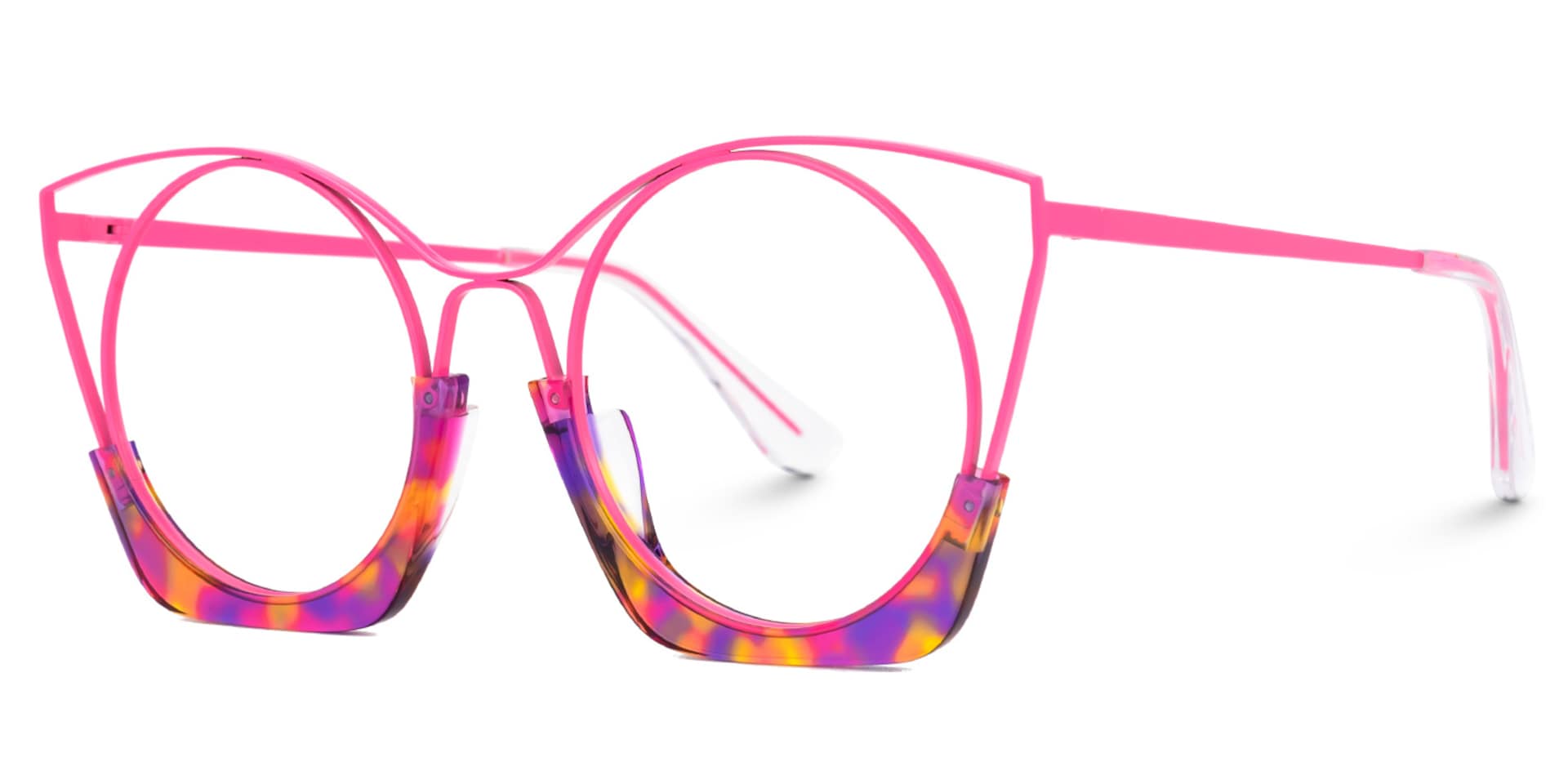 Designer Barbara Barbie Pink Round Frame Glasses1