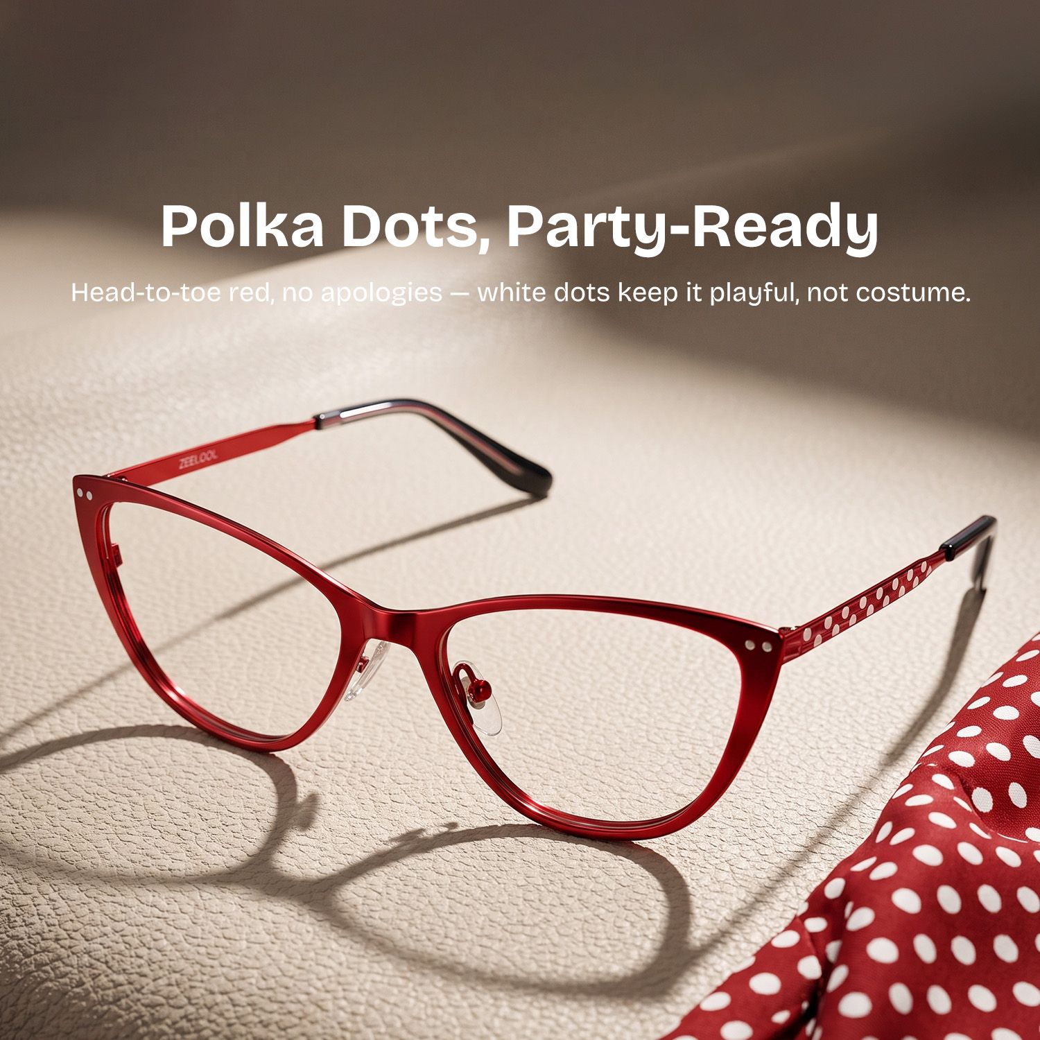 Katherine Red Cat-Eye Glasses | ZEELOOL0