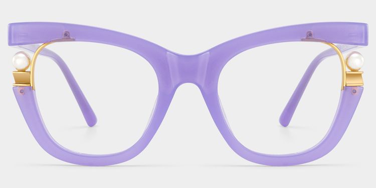 Pearl Cateye Purple Glasses