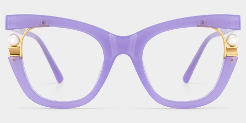 Pearl Cateye Purple Glasses