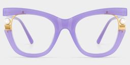 Pearl Cateye Purple Glasses2