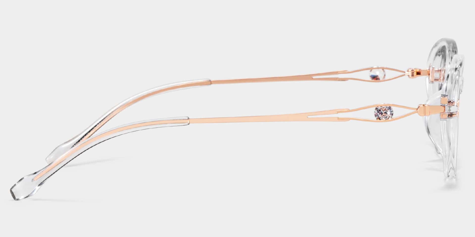 Blaire Crystal Frame Glasses with Oval Frame Online | ZEELOOL4