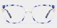 Margret Cateye Blue Glasses1