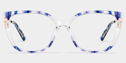 Margret Blue Cat eye Glasses1