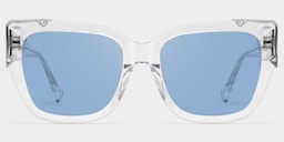 A clear, oversized frame that's playful and chic.1