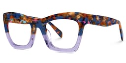 Benitez Square Purple Glasses1
