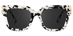 Lidia Square Cow Print Sunglasses0