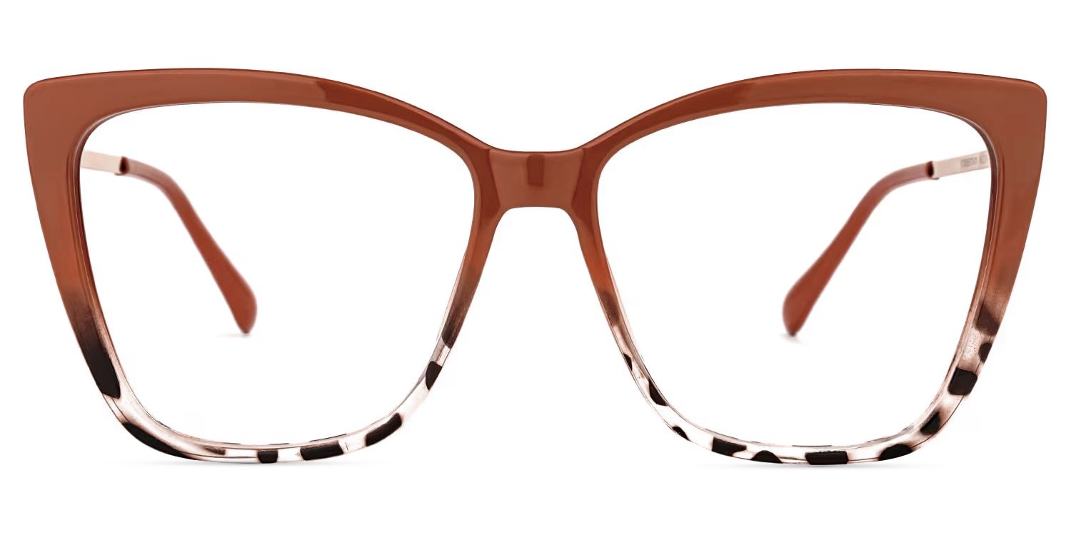 Awilda Cateye Orange Frame Glasses | Zeelool Optical0