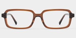 Danielle Brown Rectangle Glasses2