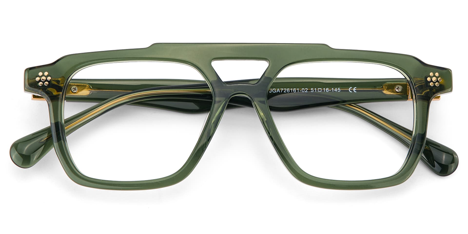Mercurio Eyeglasses in Aviator Green Frame | Zeelool2