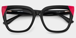 Mirta Square Black Pink Glasses2