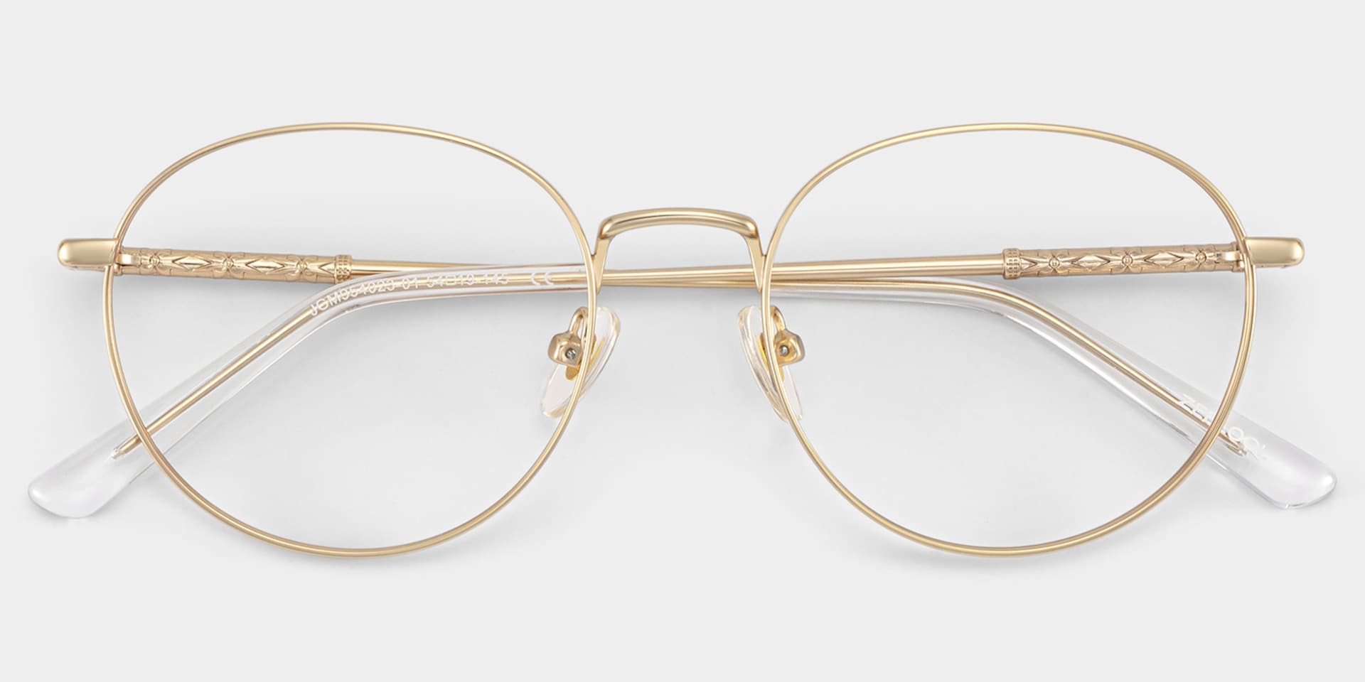 Ian Gold Frame Glasses with Round Frame Online | ZEELOOL2