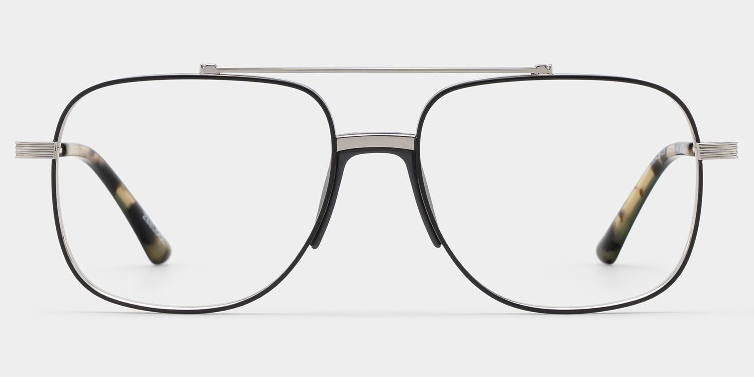 Poppy Black Aviator Eyeglasses | Simple Varsity Look