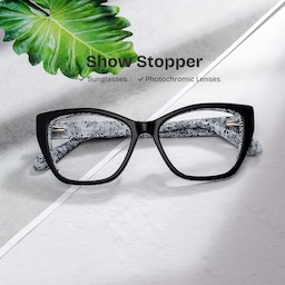 Blaise Cat-Eye Black Glasses2