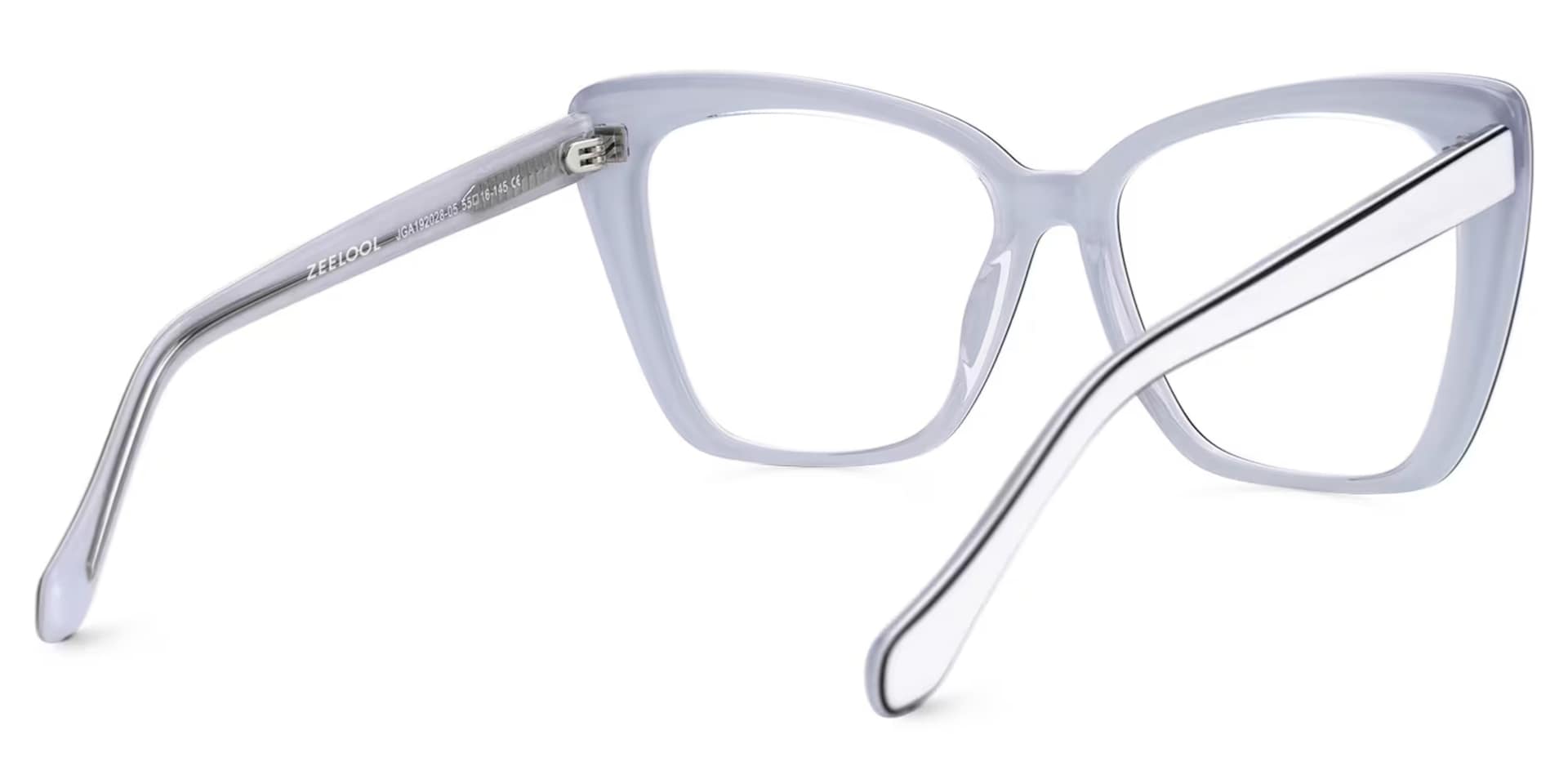 New White-Black Color for Shanell Acetate Eyeglasses  | Zeelool Optical3
