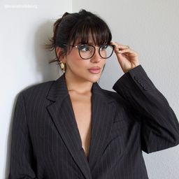 Caden Round Black Glasses9