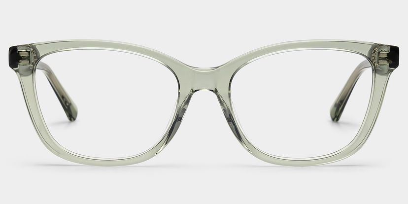 Cassia Green Rectangle Glasses
