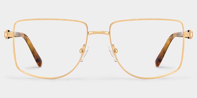 Felicity Geometric Gold Yellow Glasses