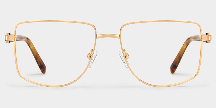 Felicity Geometric Gold Yellow Glasses