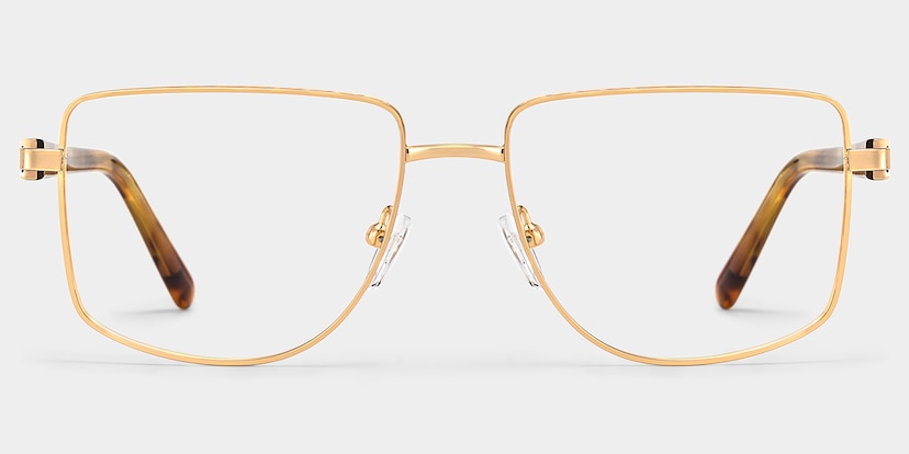Felicity Geometric Gold Yellow Glasses