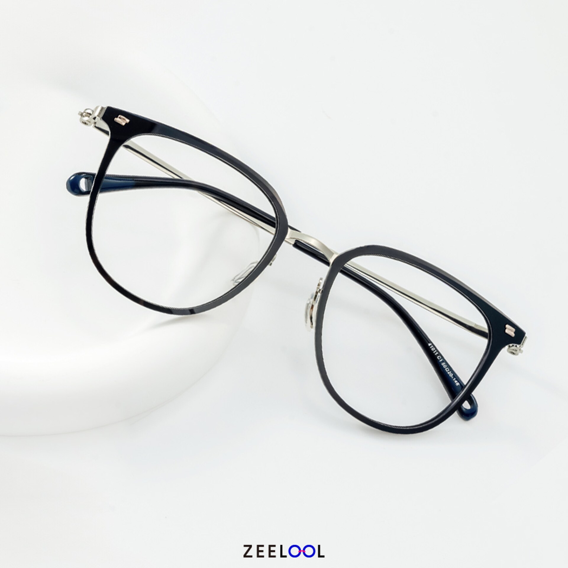 Gilliane Round Black Blue Light Glasses Thin Frame | Zeelool4
