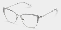 Javier Rectangle Silver Glasses2