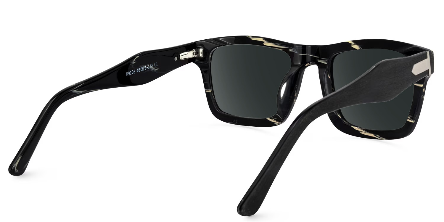 Riley Rectangle Black Glasses4