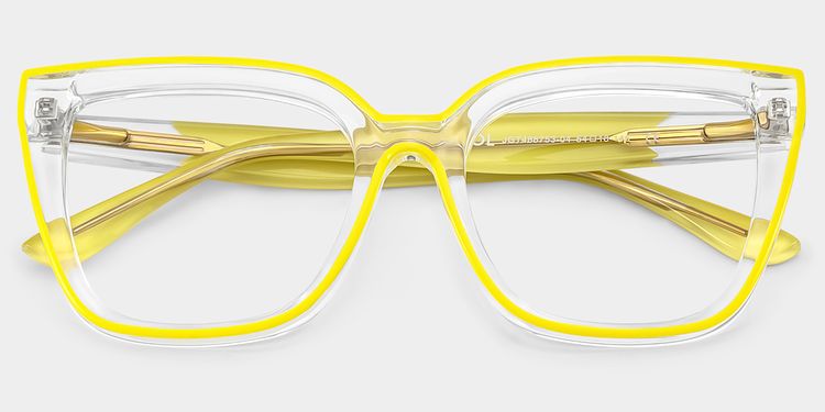 Mirta Square Yellow Glasses