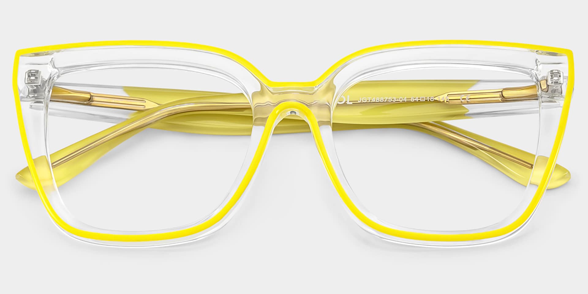 Mirta Square Yellow Glasses | Zeelool Glasses1