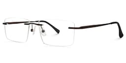 Cetina Rectangle Brown Glasses1