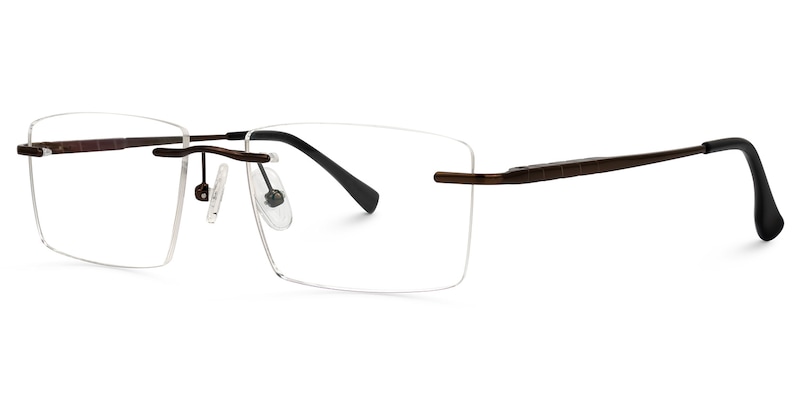 Cetina Rectangle Brown Glasses