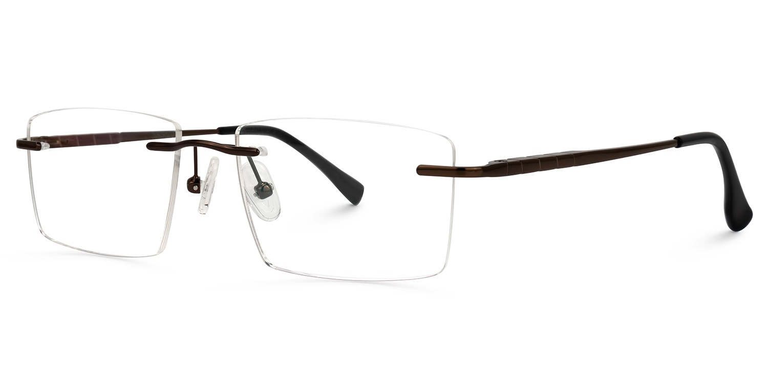 Cetina Rectangle Brown Glasses